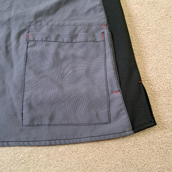 Carhartt Force Scrubs Top Women's Small V-neck Black Grey Pink Short Sleeve - Picture 12 of 13